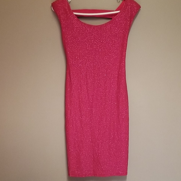 Jump Dresses & Skirts - Hot pink shimmer bodycon dress